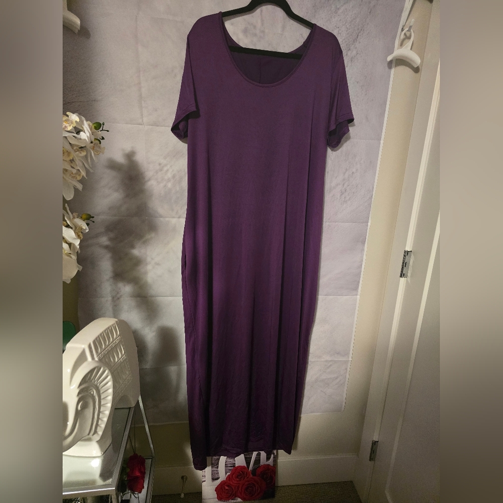 SHEIN Deep Purple Maxi Dress